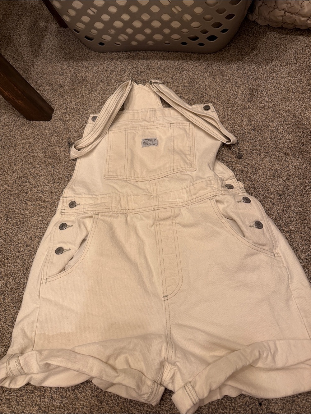 Levi’s White Overalls